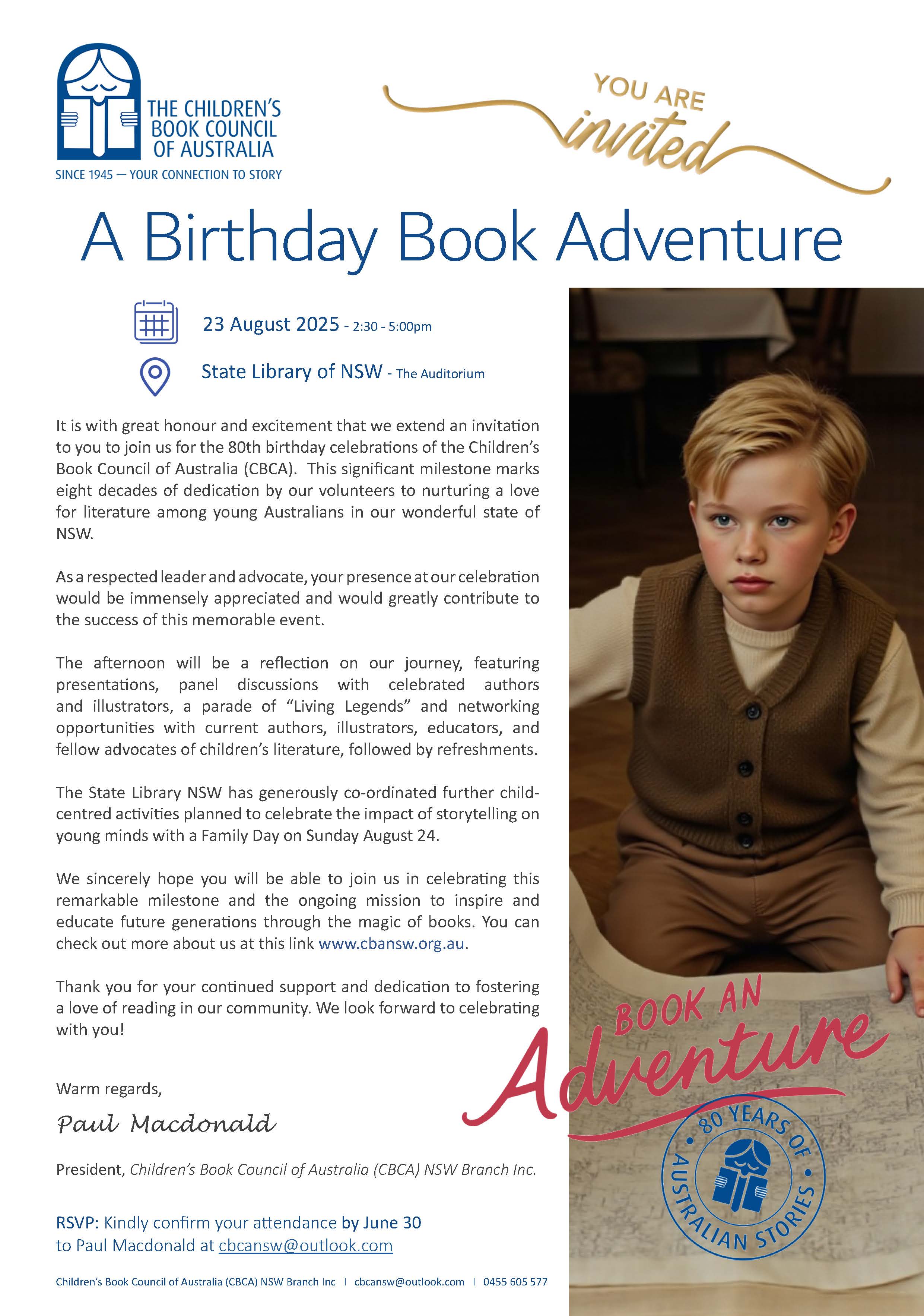 A Birthday Book Adventure