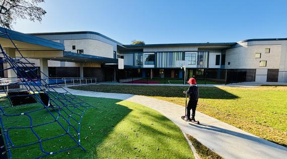 The new outdoor area at St Lucy School.