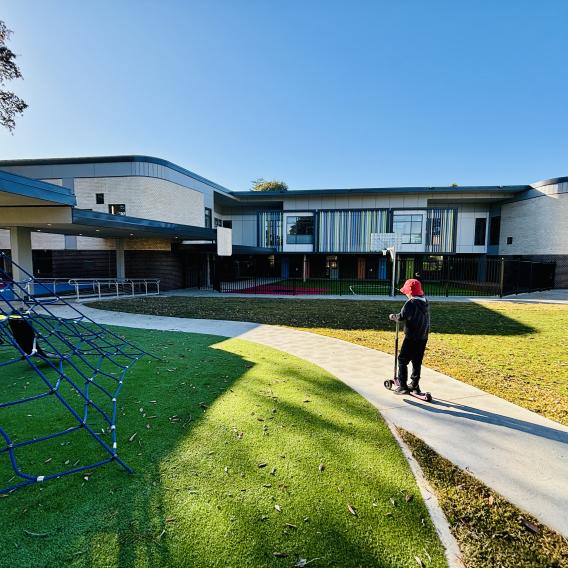 The new outdoor area at St Lucy School.