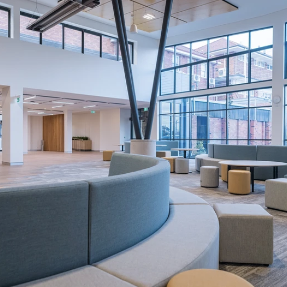 The new Trinity building - inside area.
