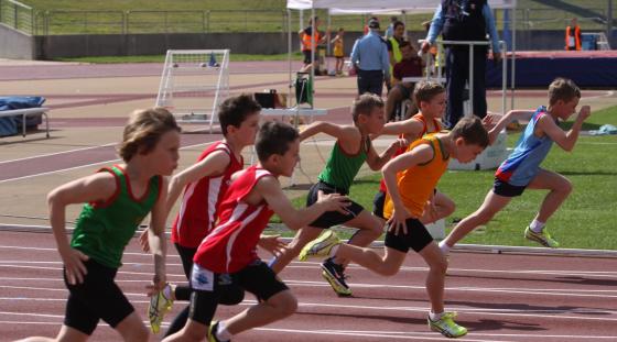 Kids in an athletics race.